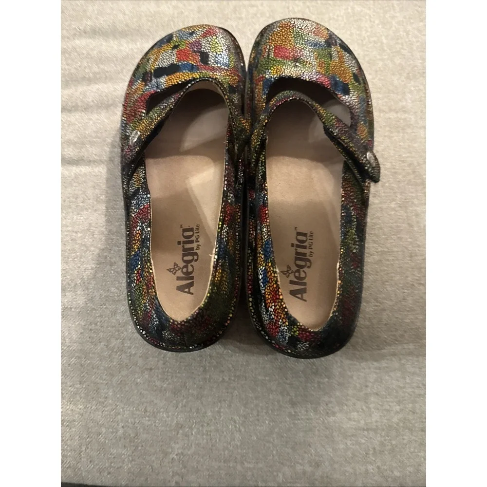 Algeria FEL-180 Mary Jane Stained Glass Shoes Hook & Loop Strap  EU Sz 41 US 9.5 - Picture 13 of 13